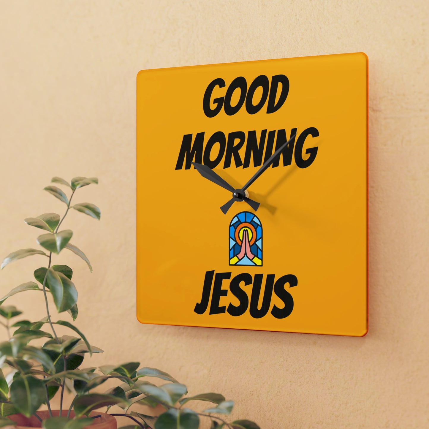 Acrylic Wall Clock - YELLOW