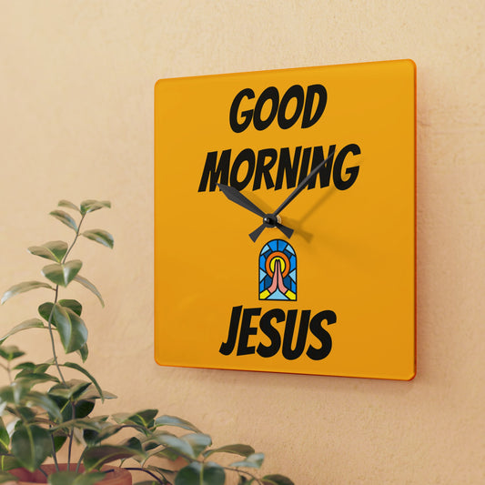 Acrylic Wall Clock - YELLOW