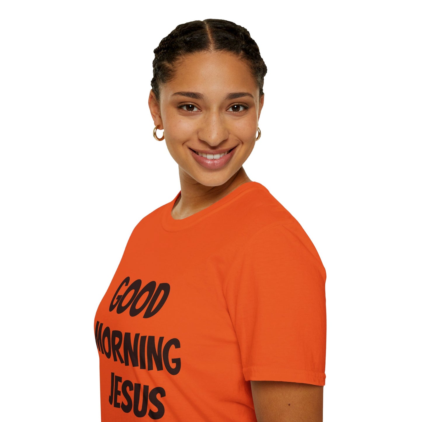 Unisex Softstyle T-Shirt - Black Writing - GOOD MORNING JESUS
