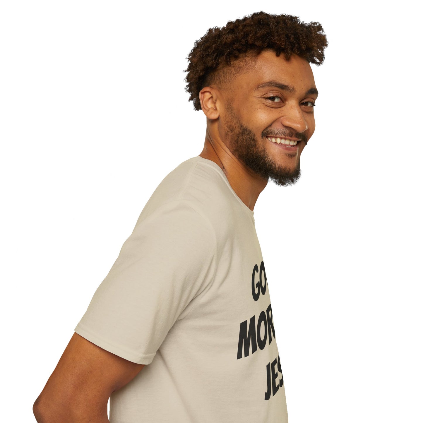 Unisex Softstyle T-Shirt - Black Writing - GOOD MORNING JESUS