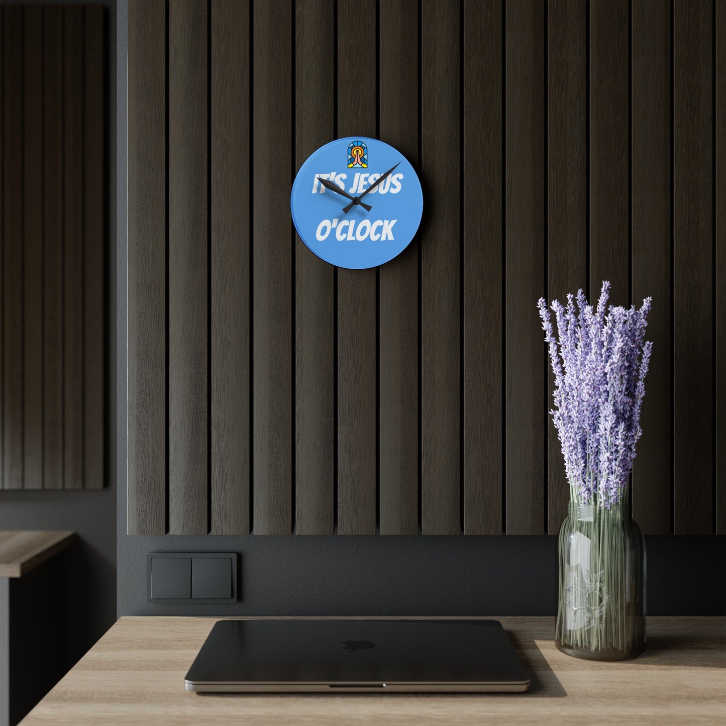 Acrylic Wall Clock - BABY BLUE