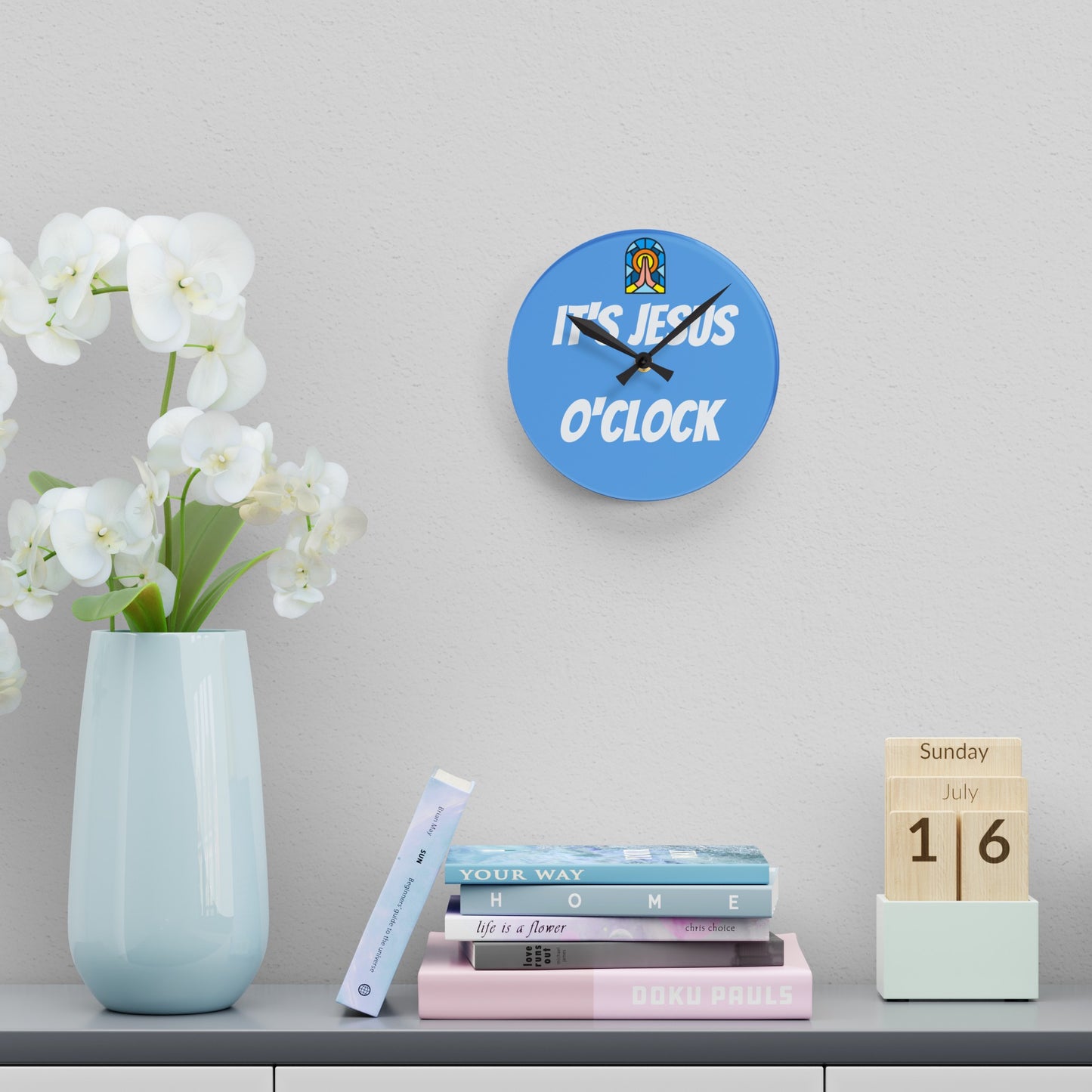 Acrylic Wall Clock - BABY BLUE