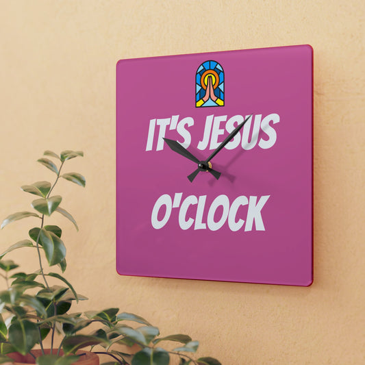 Acrylic Wall Clock - PINK
