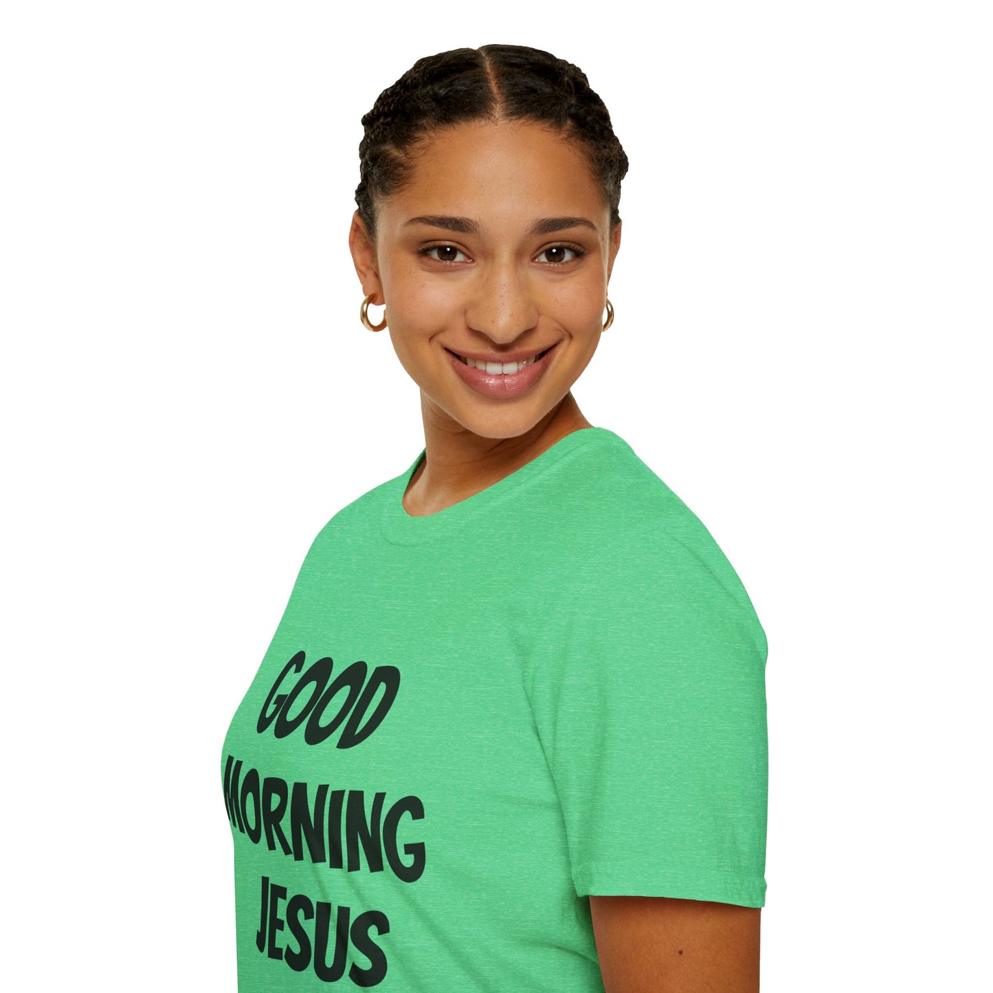 Unisex Softstyle T-Shirt - Black Writing - GOOD MORNING JESUS