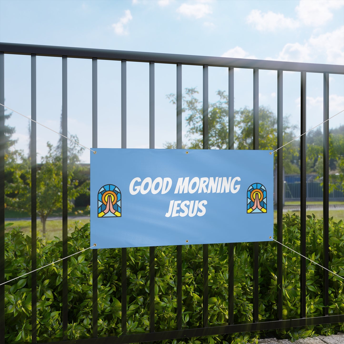 Matte Banner - BABY BLUE