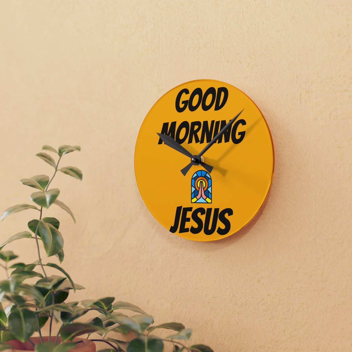 Acrylic Wall Clock - YELLOW