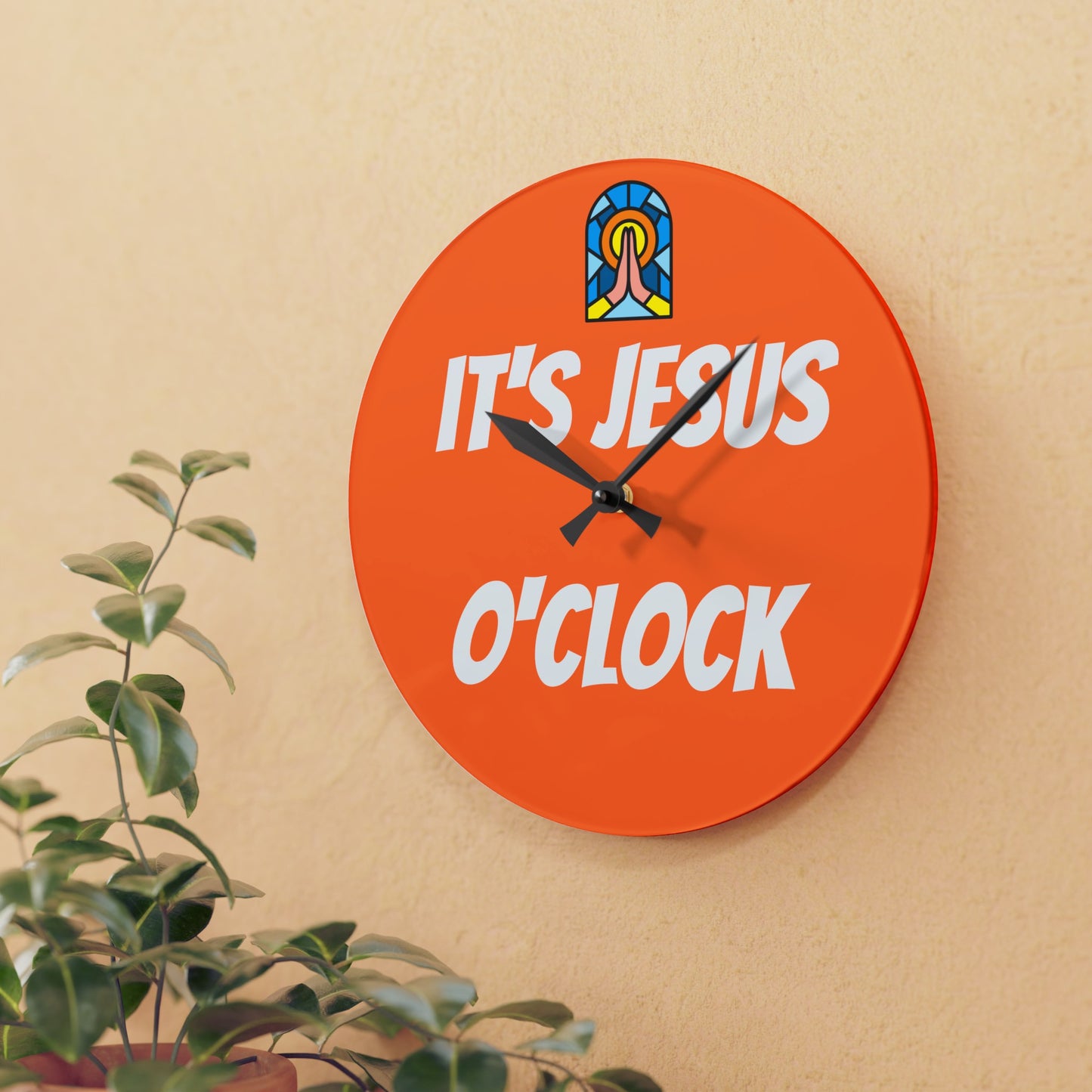 Acrylic Wall Clock - ORANGE