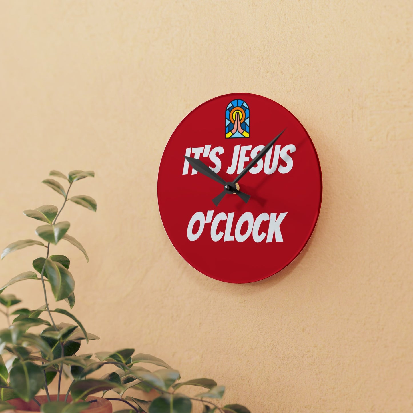 Acrylic Wall Clock - RED