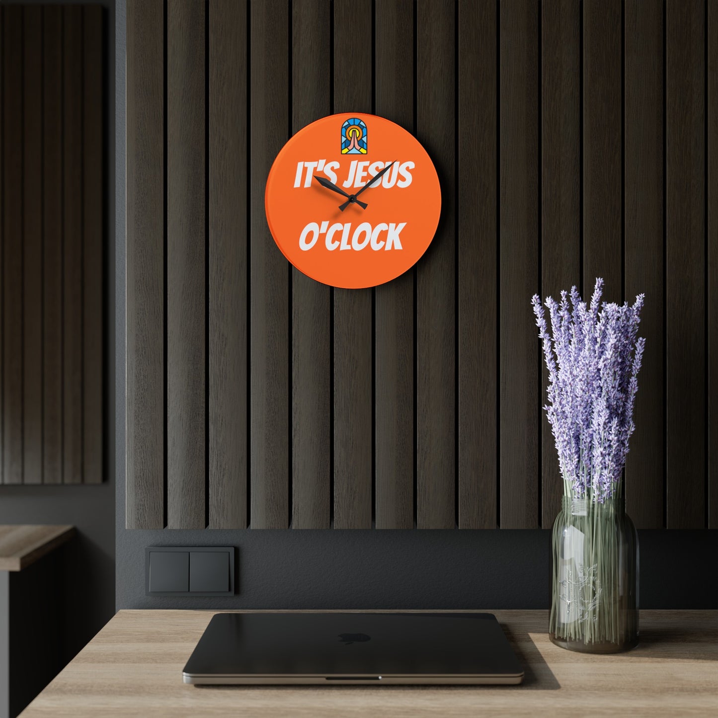 Acrylic Wall Clock - ORANGE