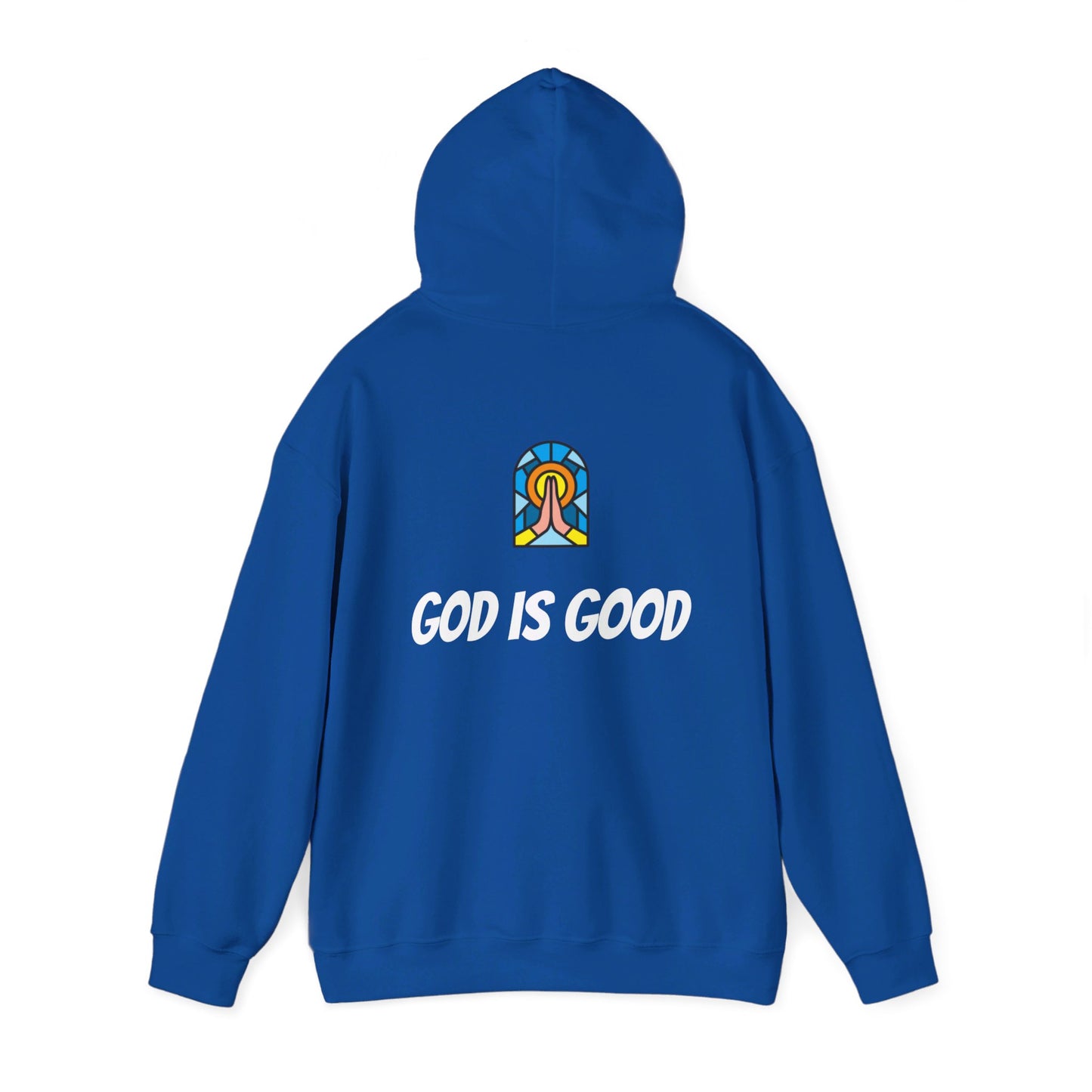 Unisex Heavy Blend™ Hooded Sweatshirt - Black Writing - GOOD MORNING JESUS