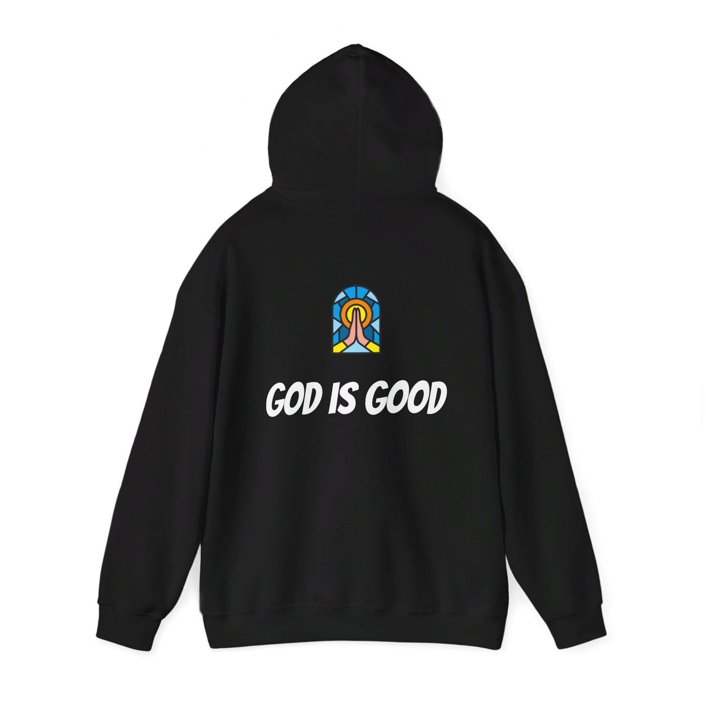 Unisex Heavy Blend™ Hooded Sweatshirt - Black Writing - GOOD MORNING JESUS