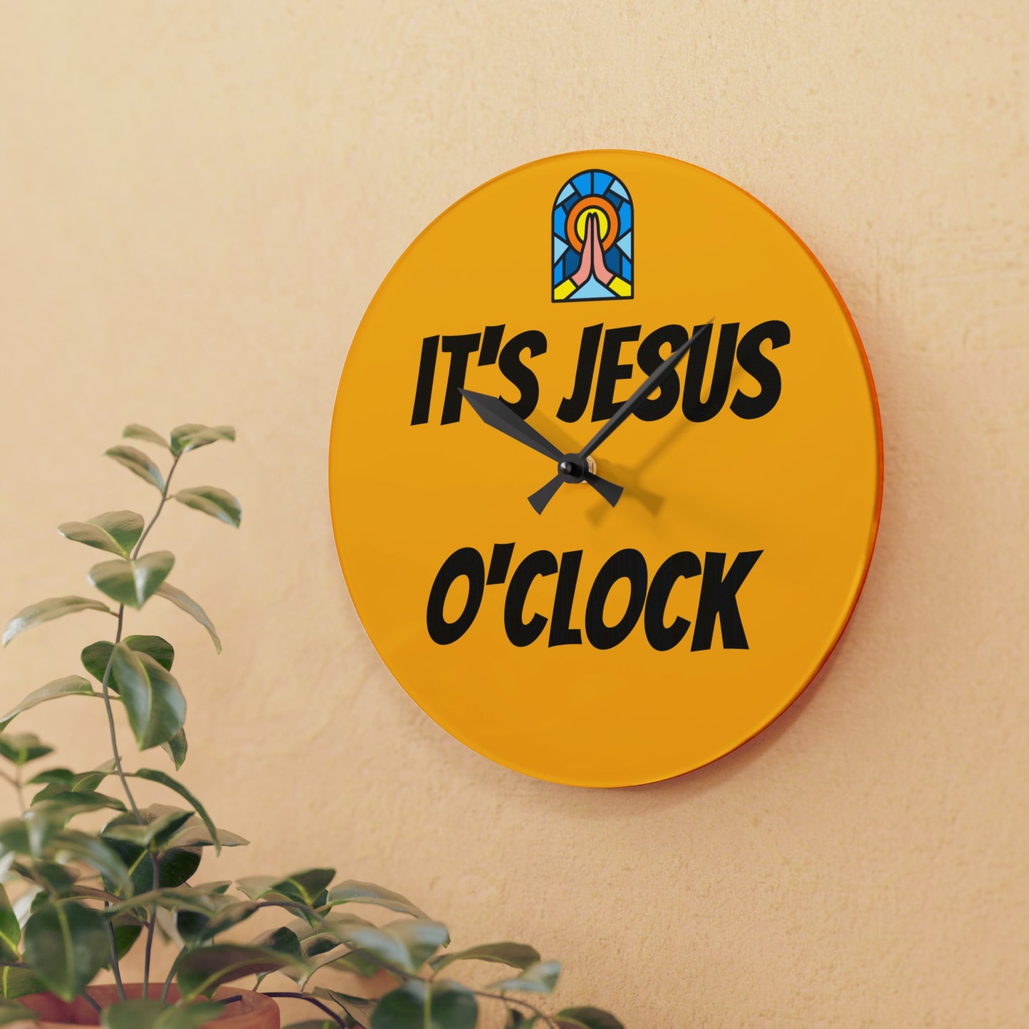 Acrylic Wall Clock - YELLOW