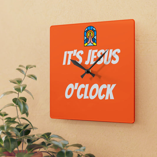 Acrylic Wall Clock - ORANGE