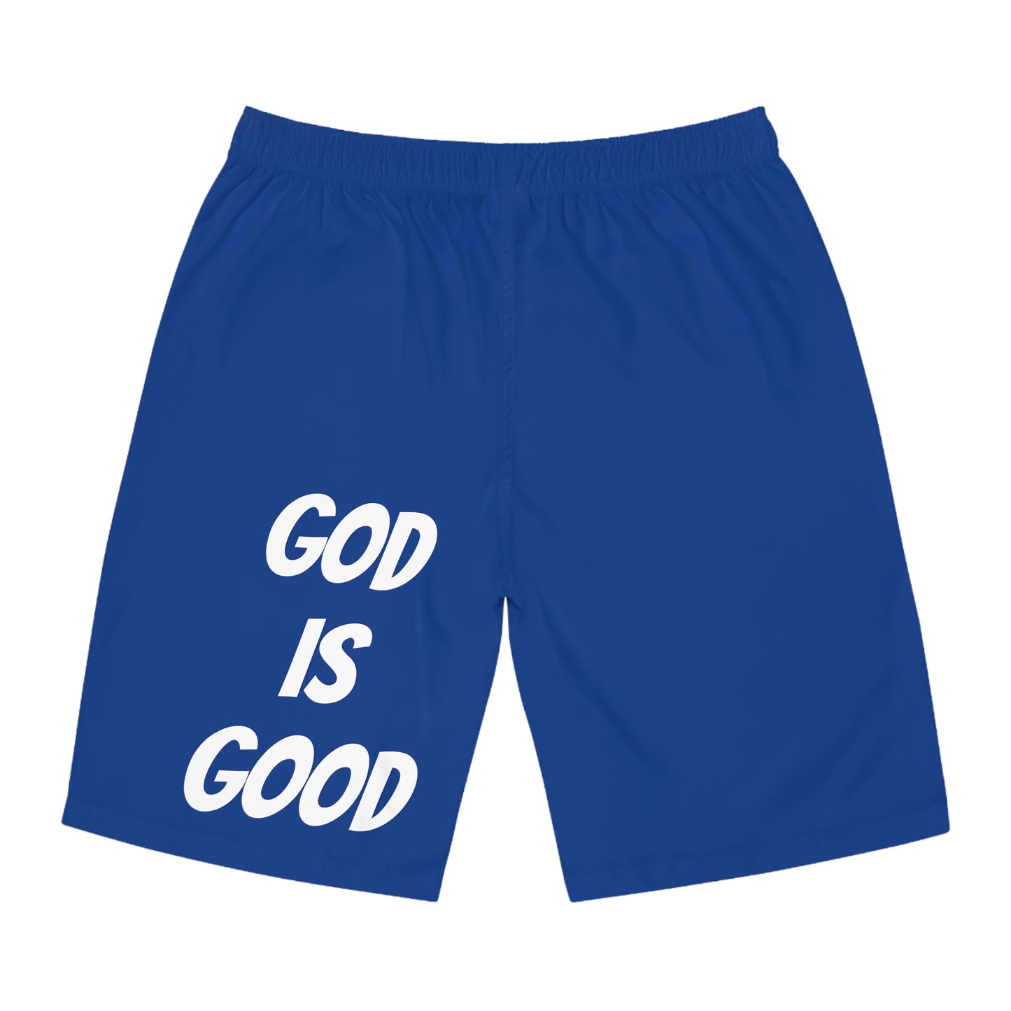Men's Board Shorts (AOP) - GOOD MORNING JESUS - DARK BLUE