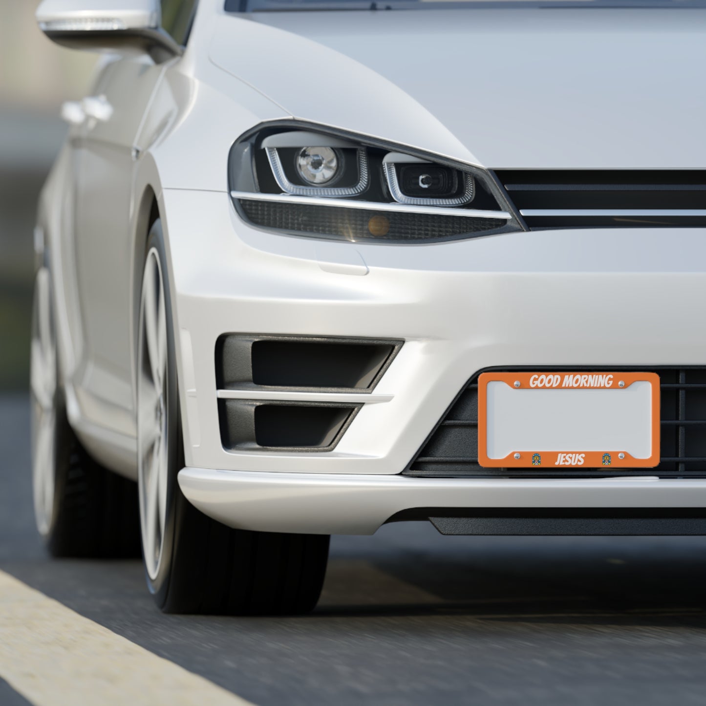 License Plate Frame - ORANGE