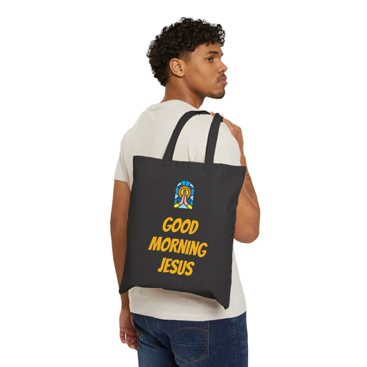 Cotton Canvas Tote Bag - GOOD MORNING JESUS