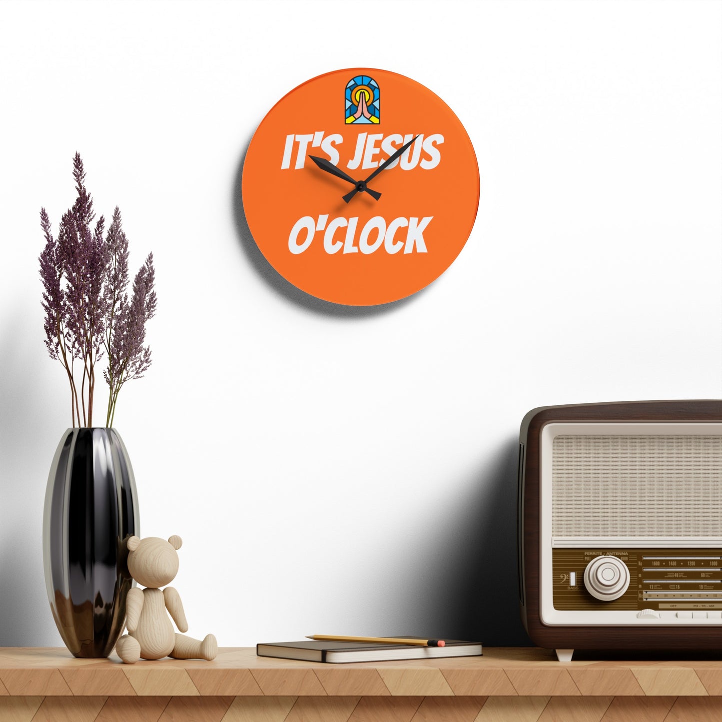 Acrylic Wall Clock - ORANGE