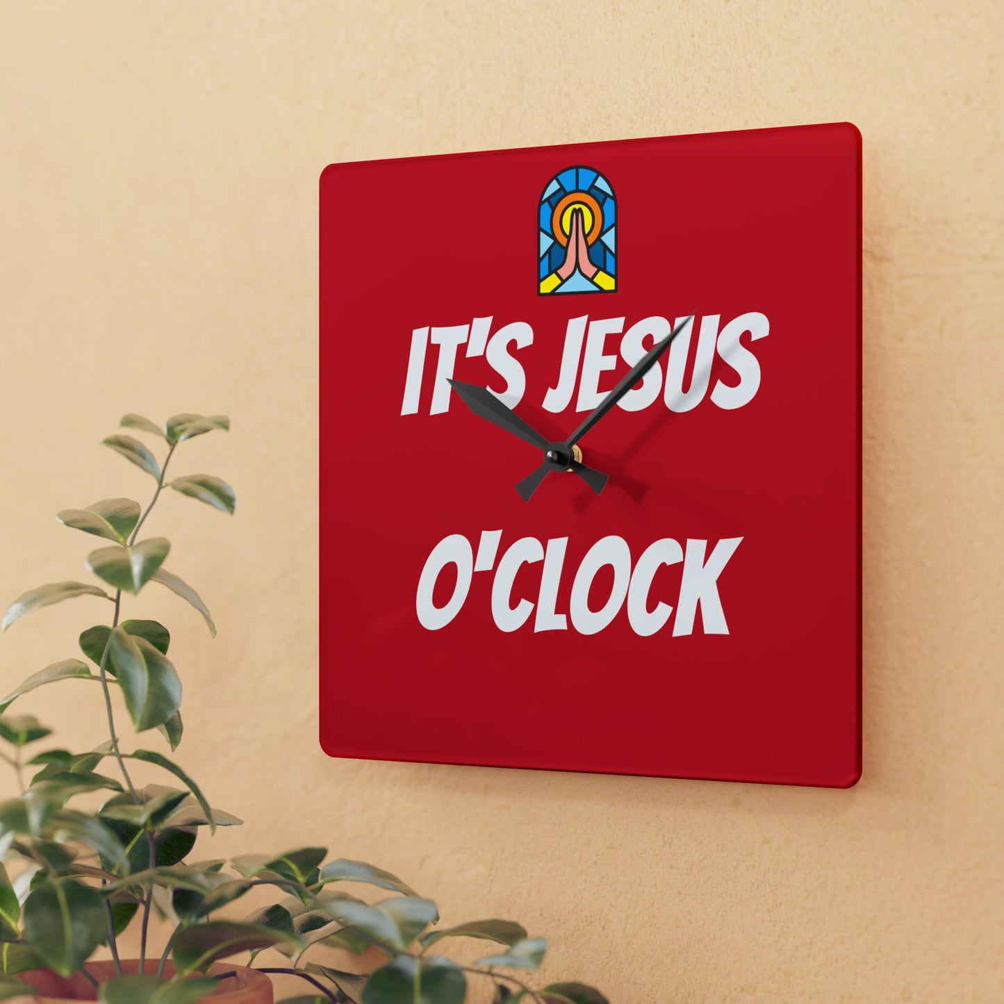 Acrylic Wall Clock - RED