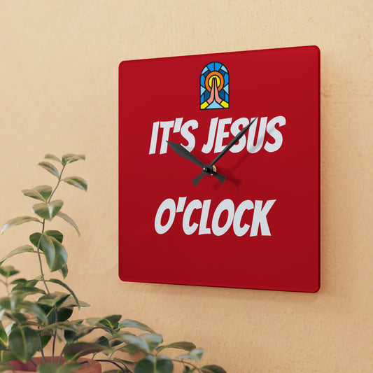 Acrylic Wall Clock - RED