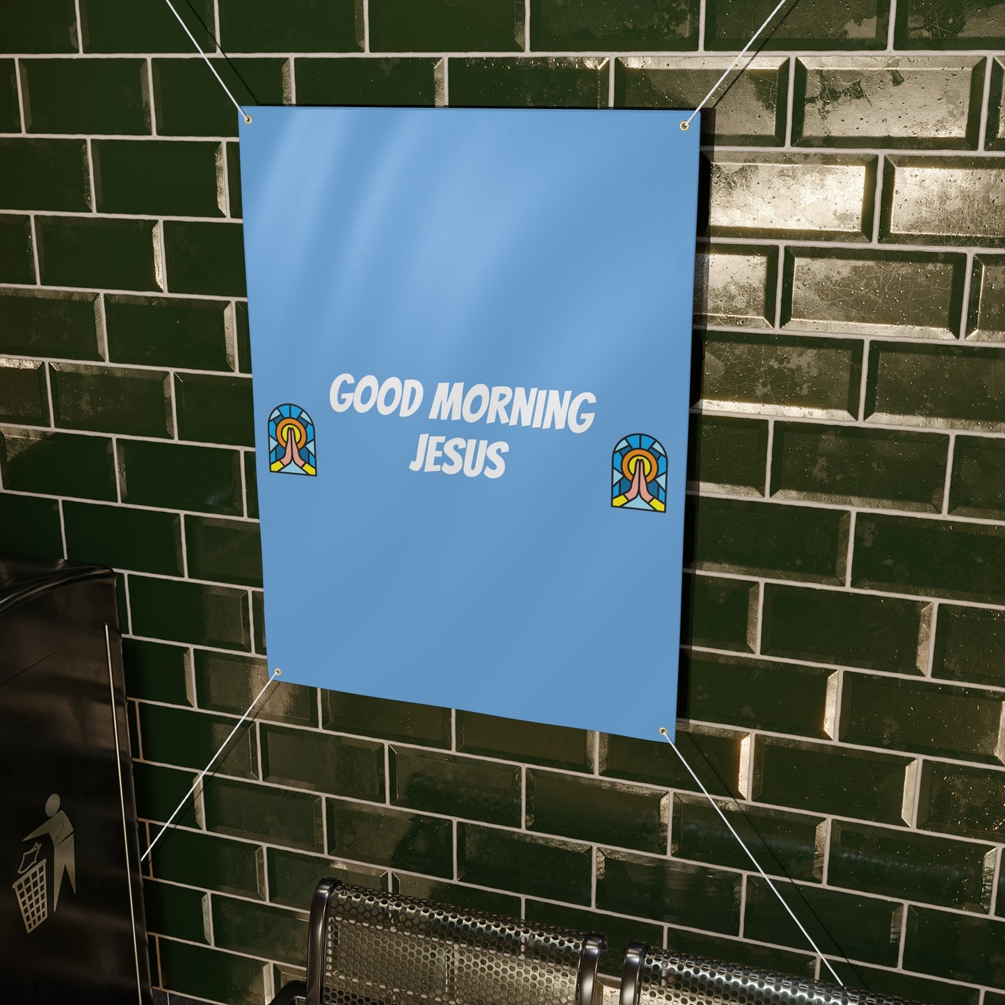 Matte Banner - BABY BLUE
