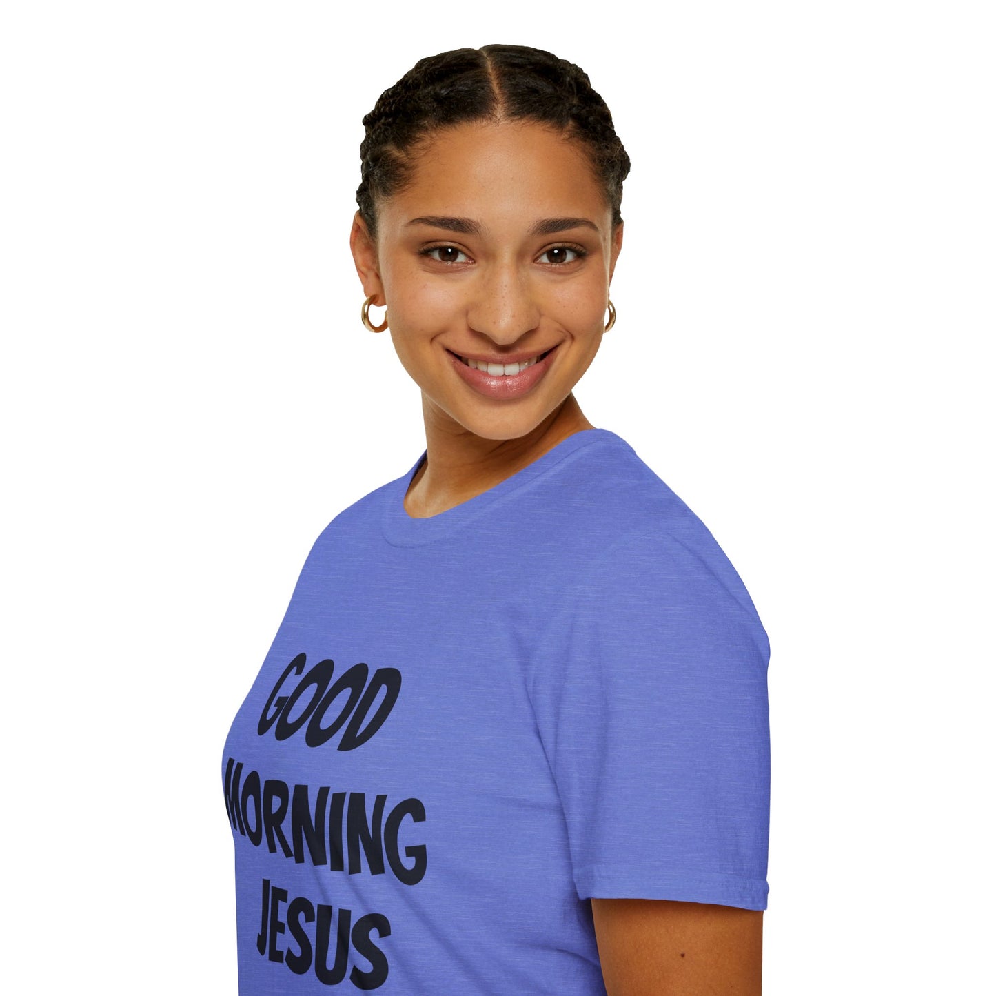 Unisex Softstyle T-Shirt - Black Writing - GOOD MORNING JESUS