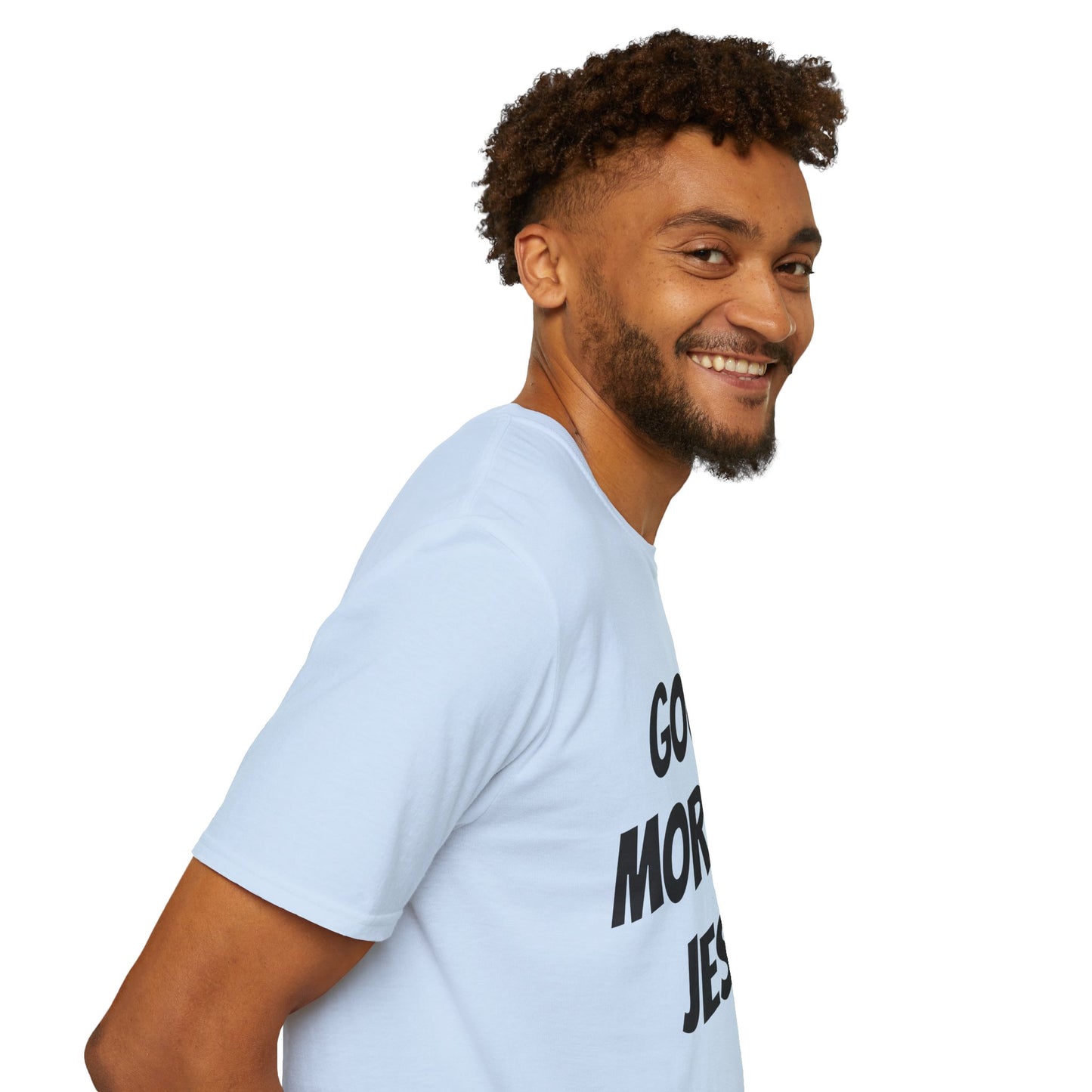 Unisex Softstyle T-Shirt - Black Writing - GOOD MORNING JESUS
