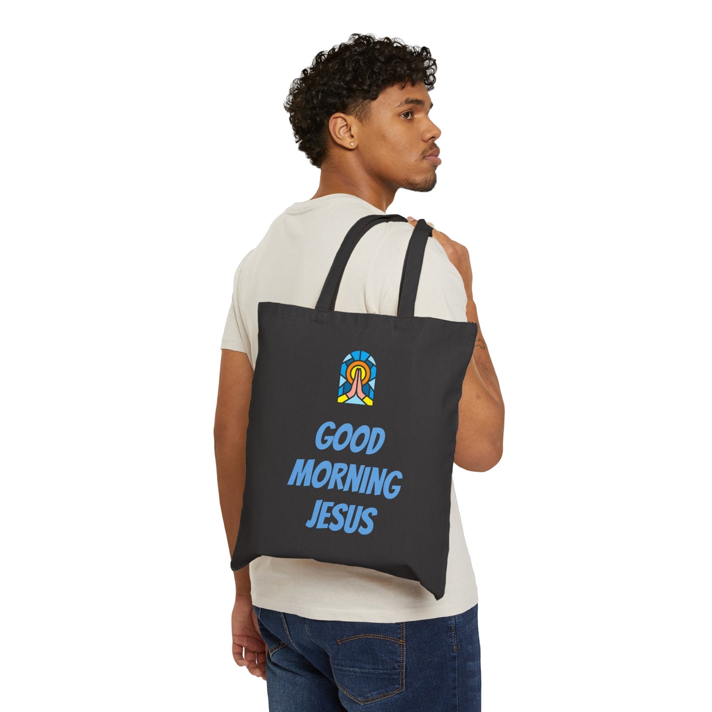 Cotton Canvas Tote Bag - GOOD MORNING JESUS