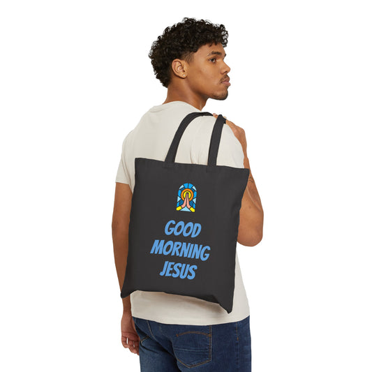 Cotton Canvas Tote Bag - GOOD MORNING JESUS