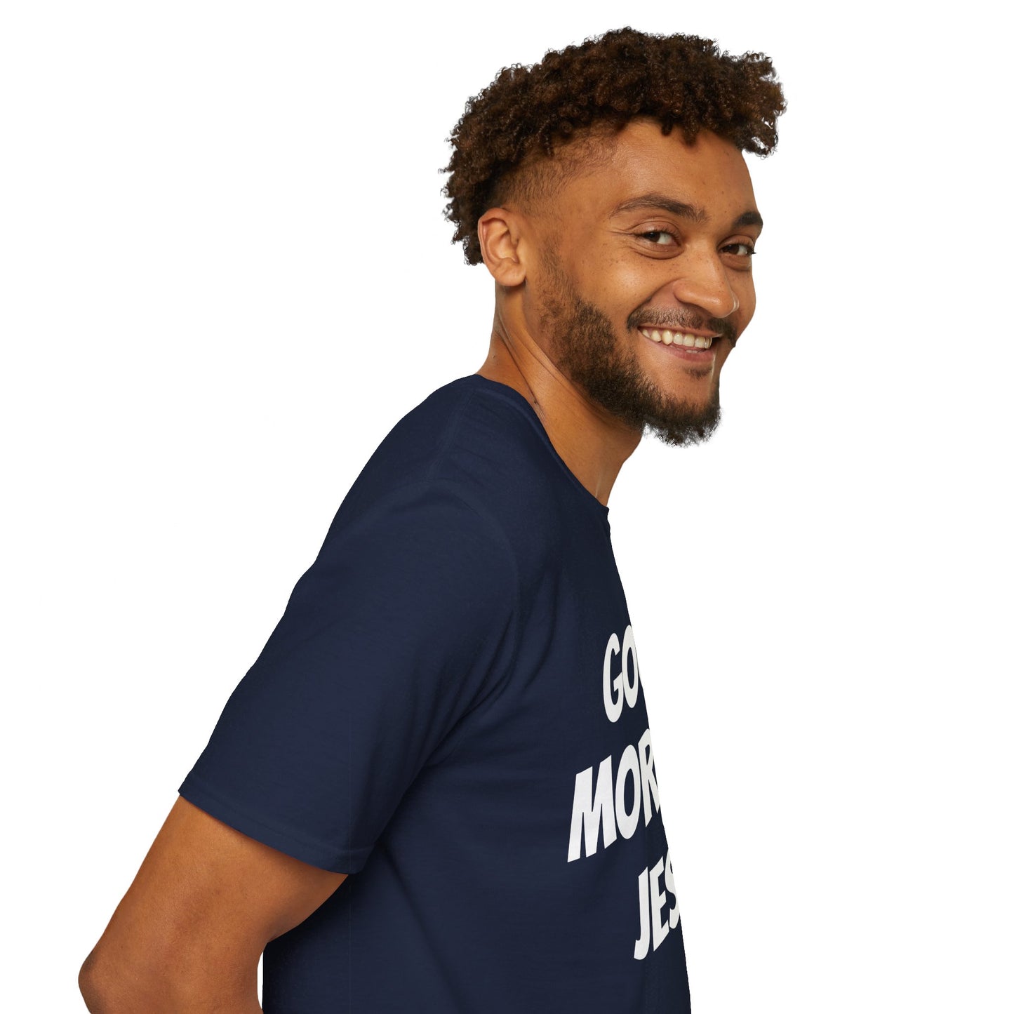 Unisex Softstyle T-Shirt - Black Writing - GOOD MORNING JESUS