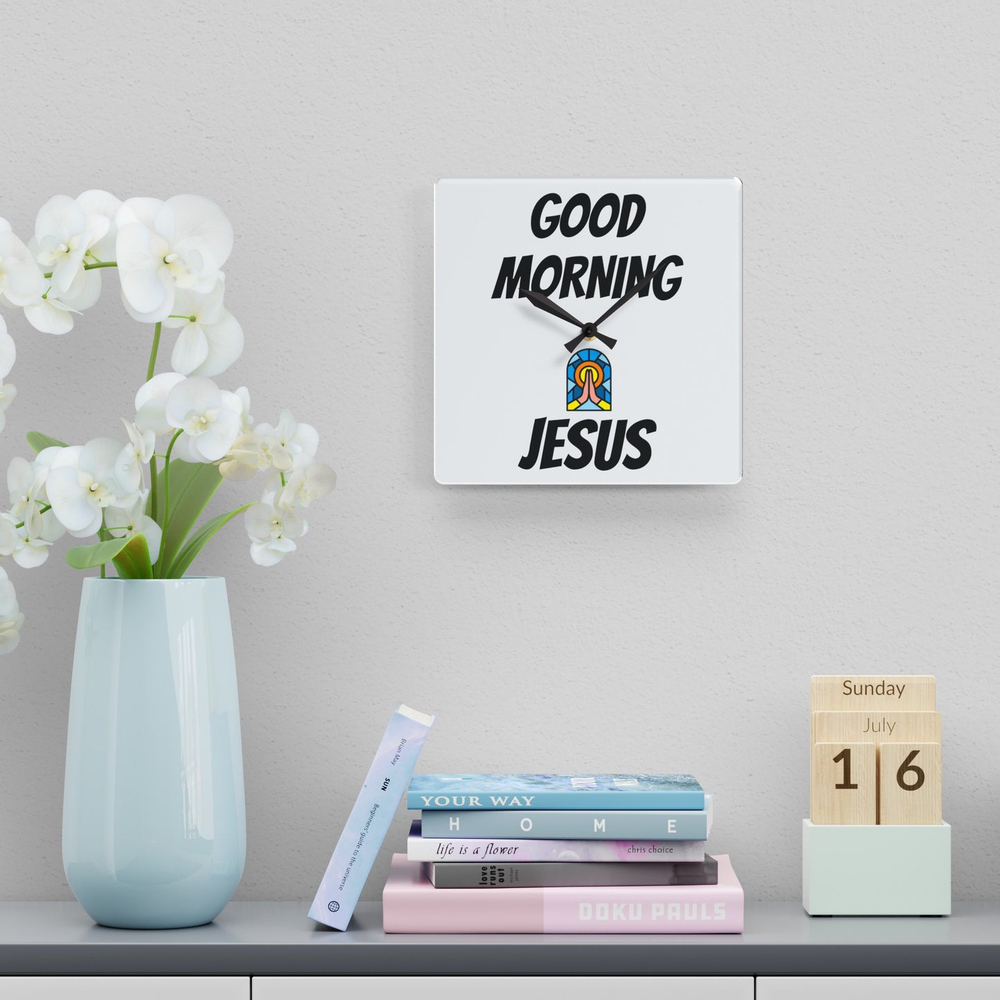 Acrylic Wall Clock - WHITE