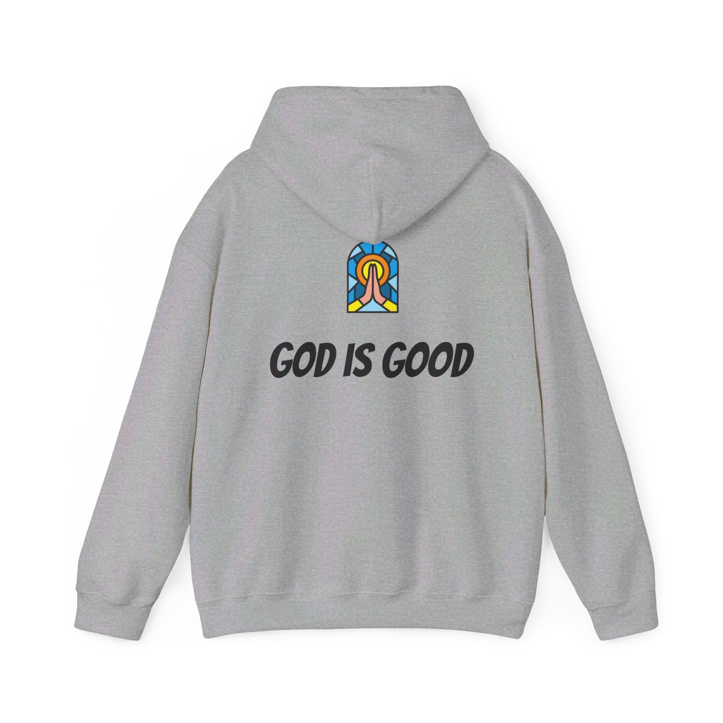 Unisex Heavy Blend™ Hooded Sweatshirt - Black Writing - GOOD MORNING JESUS