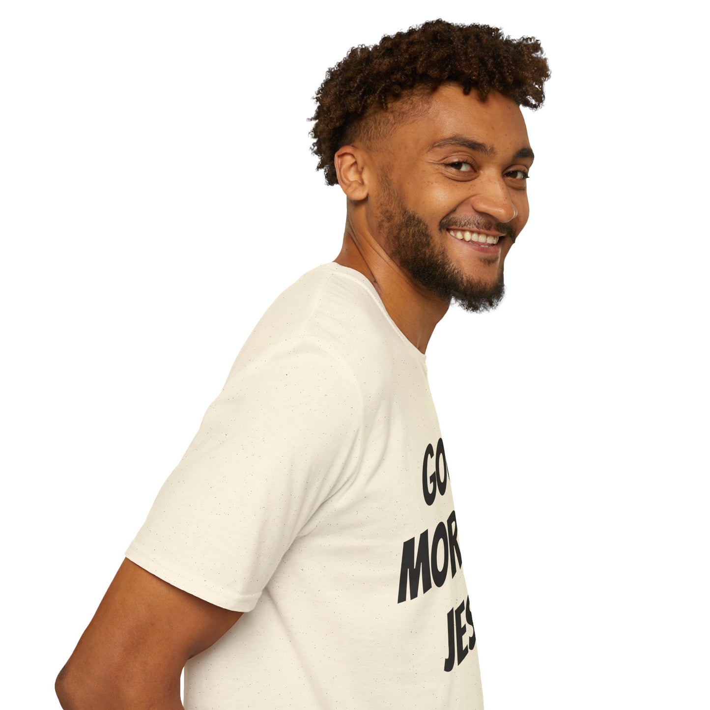 Unisex Softstyle T-Shirt - Black Writing - GOOD MORNING JESUS