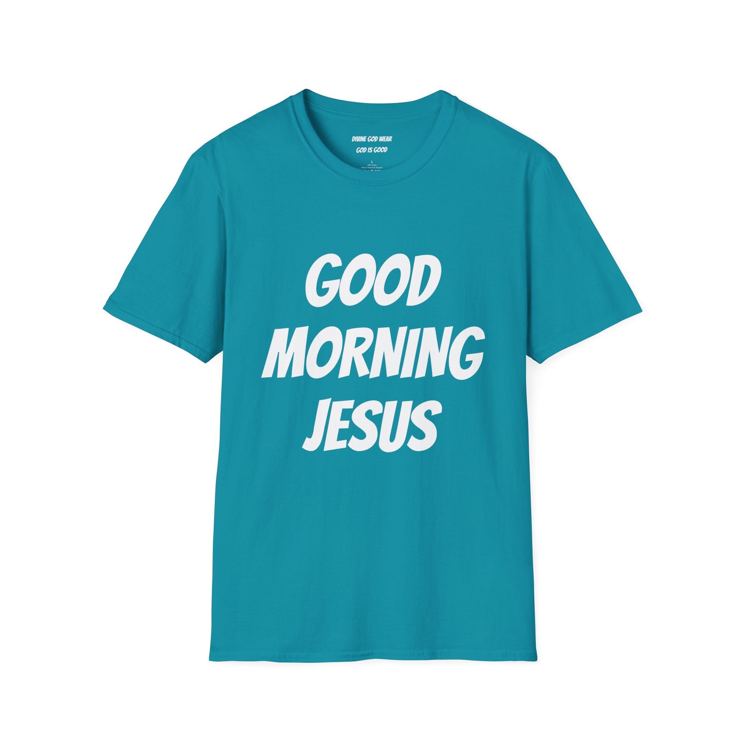 Unisex Softstyle T-Shirt - Black Writing - GOOD MORNING JESUS