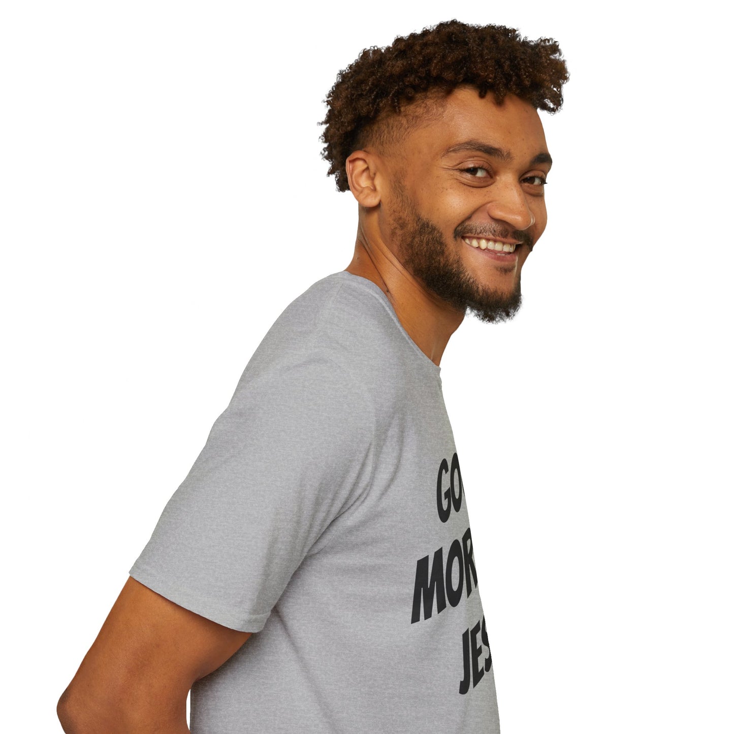 Unisex Softstyle T-Shirt - Black Writing - GOOD MORNING JESUS
