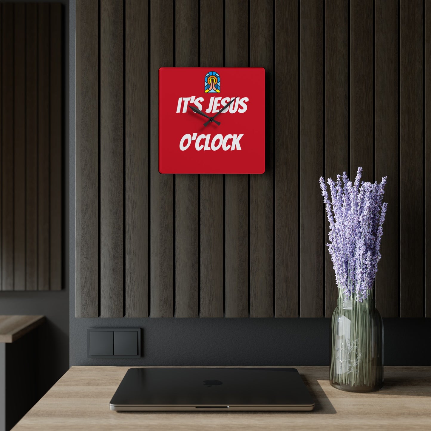 Acrylic Wall Clock - RED