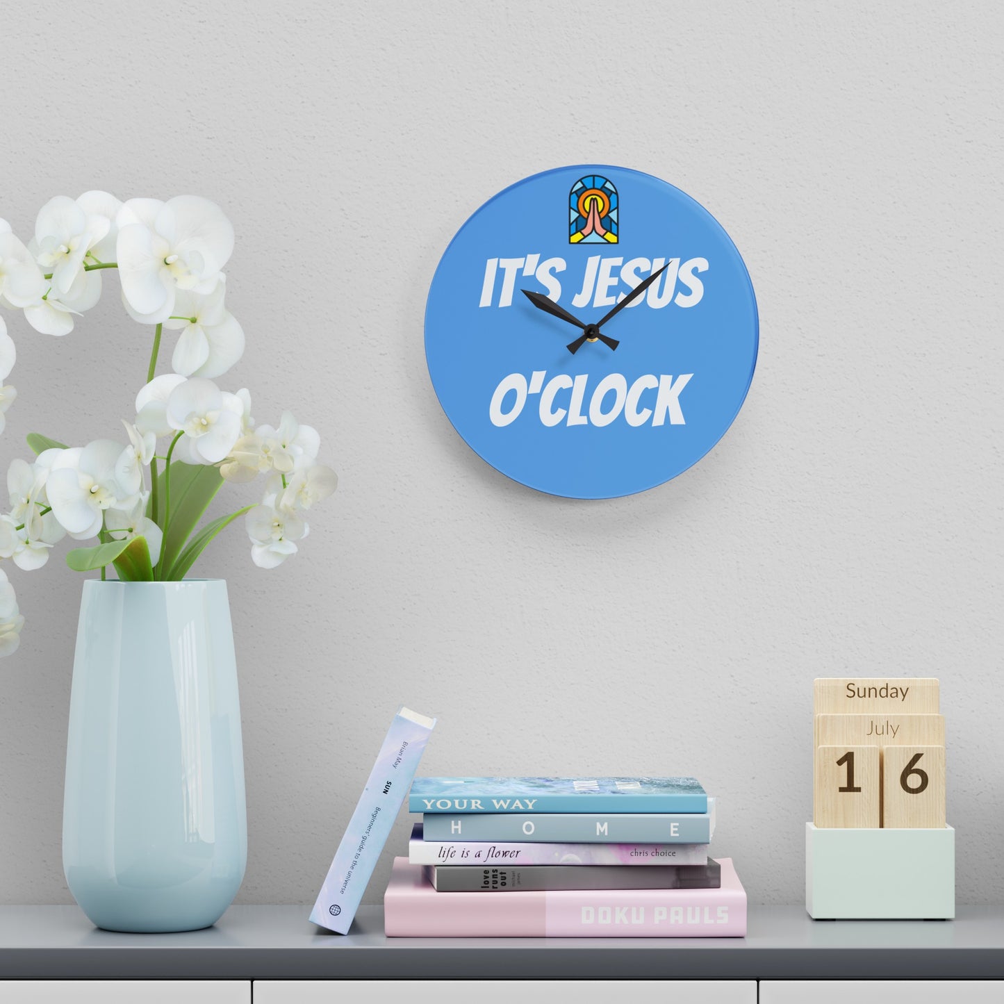Acrylic Wall Clock - BABY BLUE