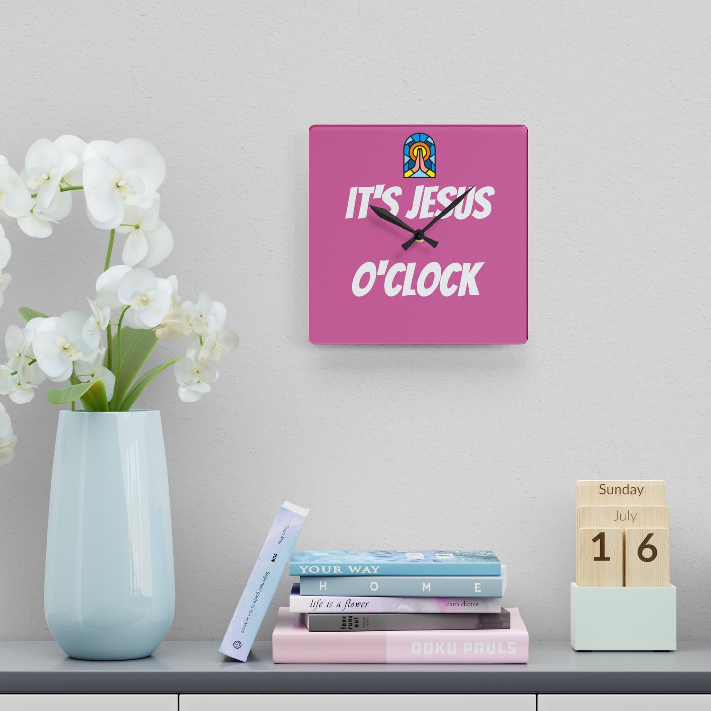Acrylic Wall Clock - PINK