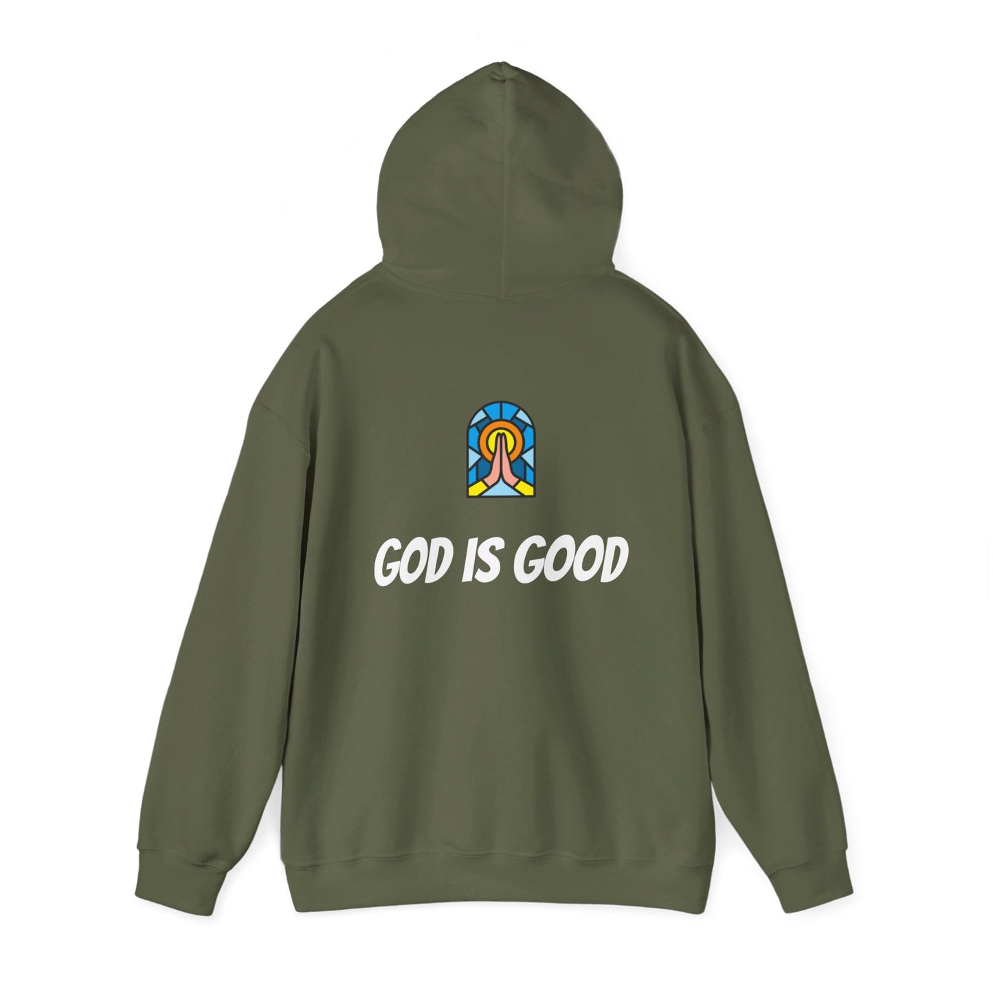 Unisex Heavy Blend™ Hooded Sweatshirt - Black Writing - GOOD MORNING JESUS