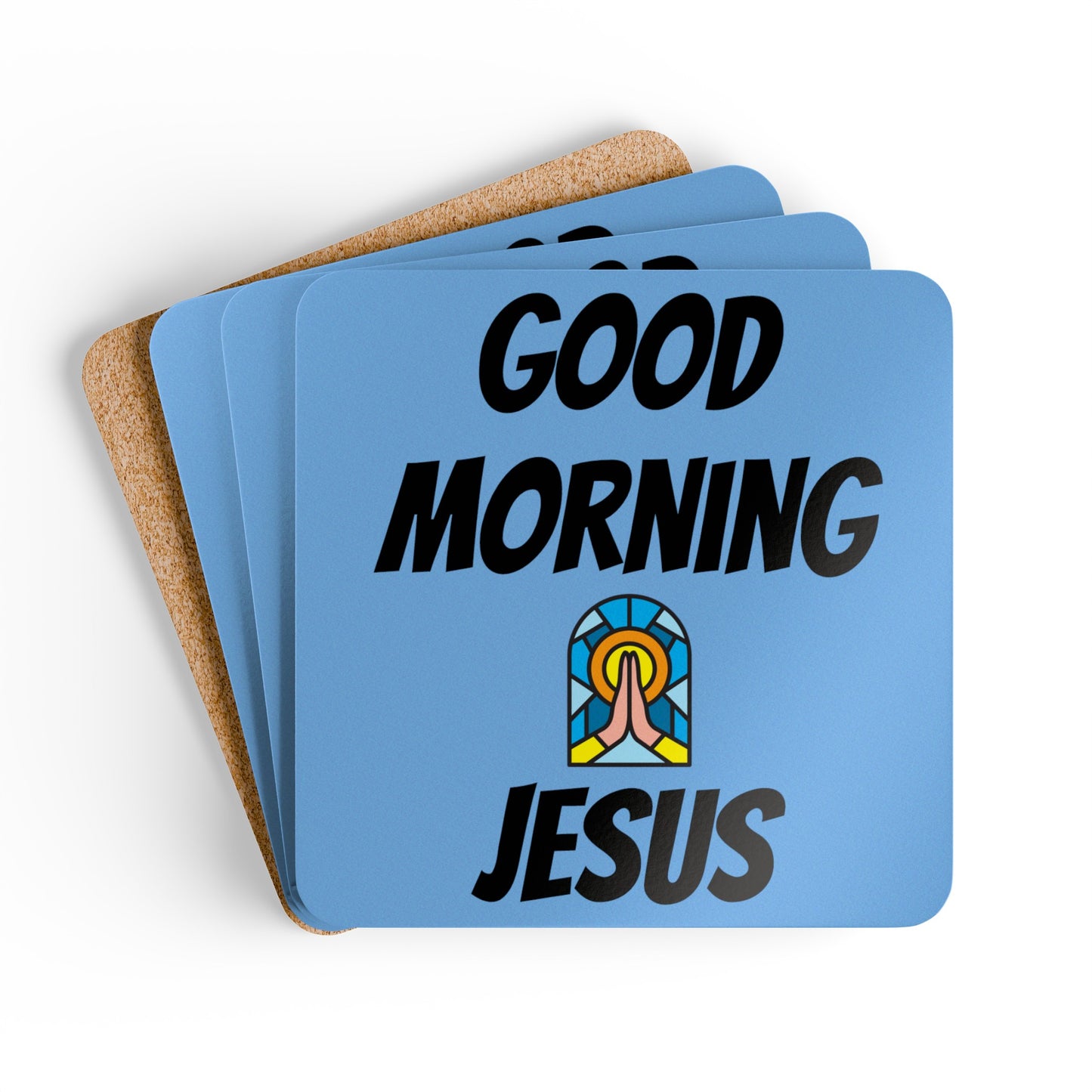 Corkwood Coaster Set - BLUE