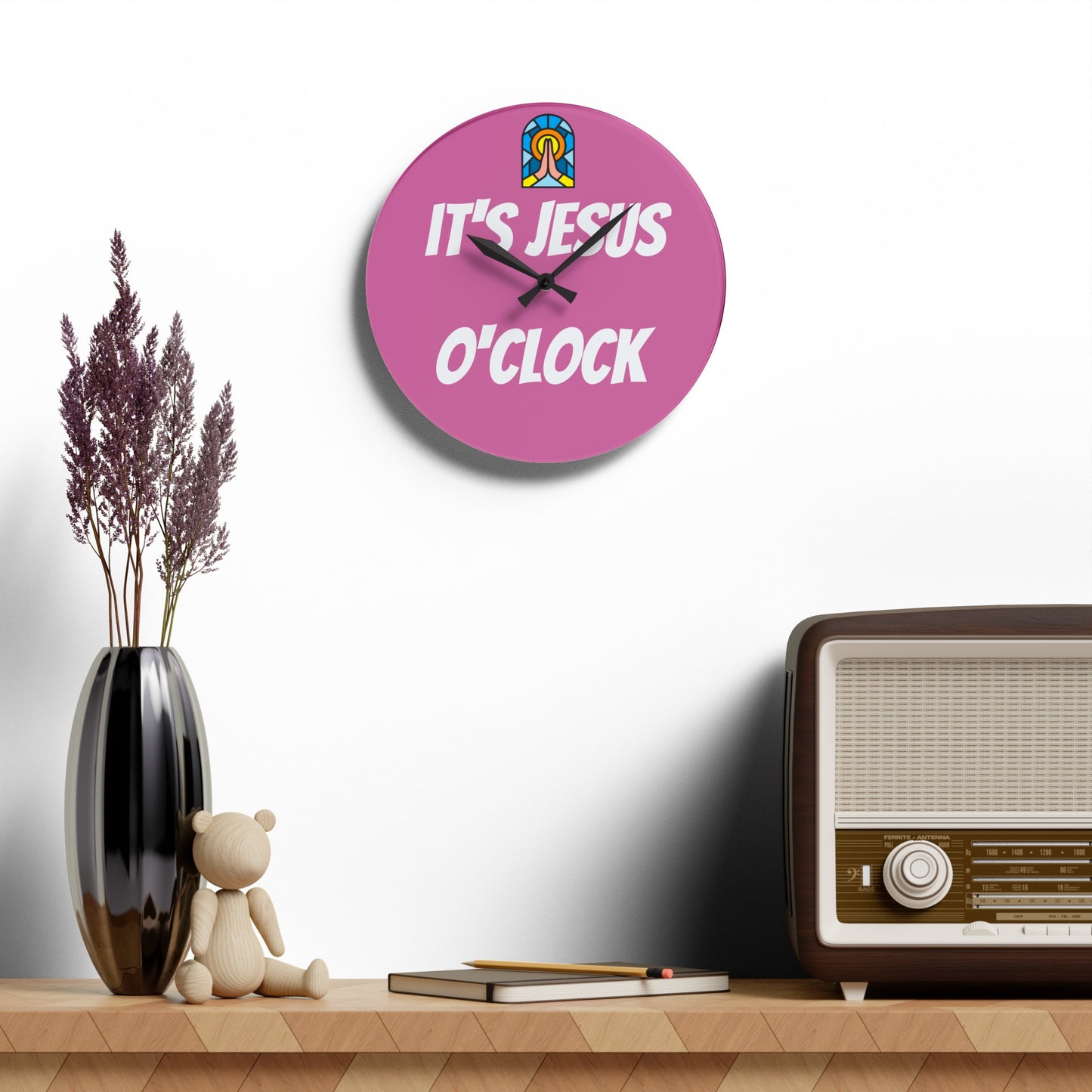 Acrylic Wall Clock - PINK