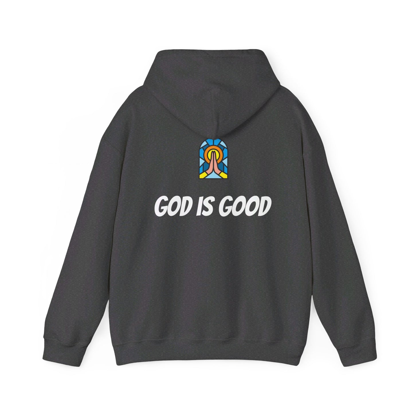 Unisex Heavy Blend™ Hooded Sweatshirt - Black Writing - GOOD MORNING JESUS
