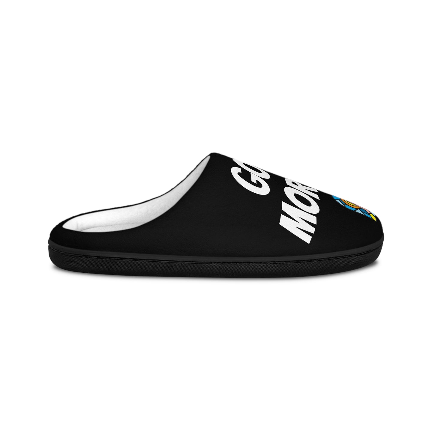 Men's Indoor Slippers - GOOD MORNING JESUS - BLACK