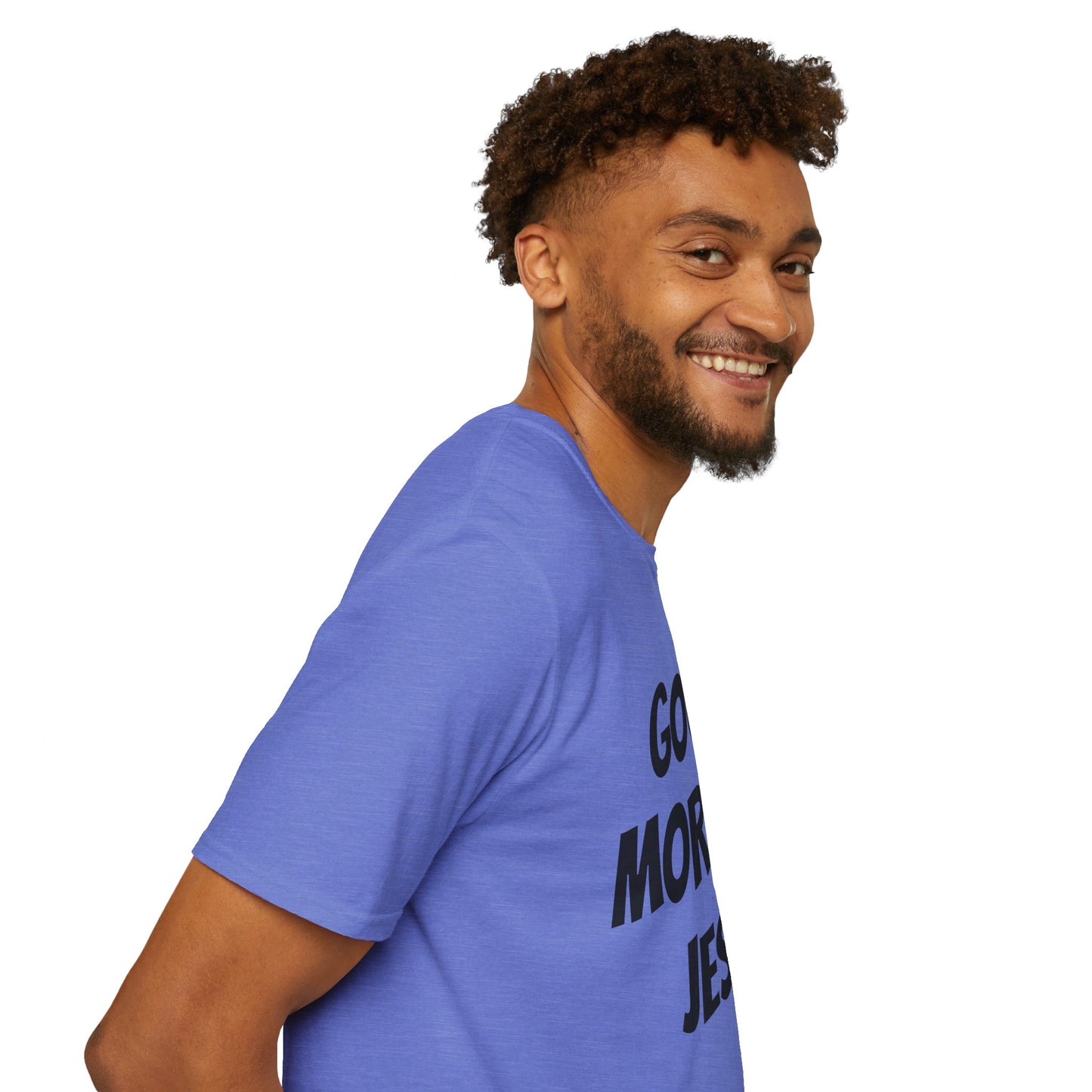 Unisex Softstyle T-Shirt - Black Writing - GOOD MORNING JESUS