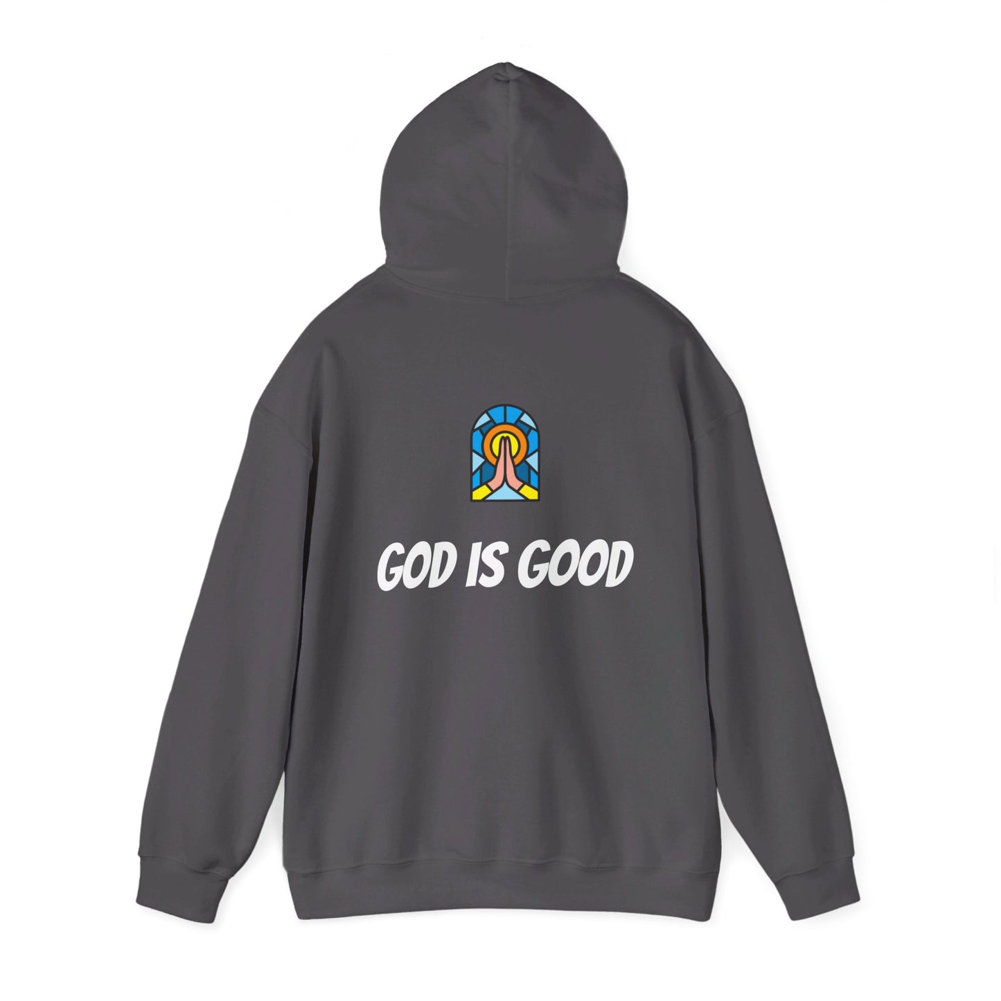 Unisex Heavy Blend™ Hooded Sweatshirt - Black Writing - GOOD MORNING JESUS