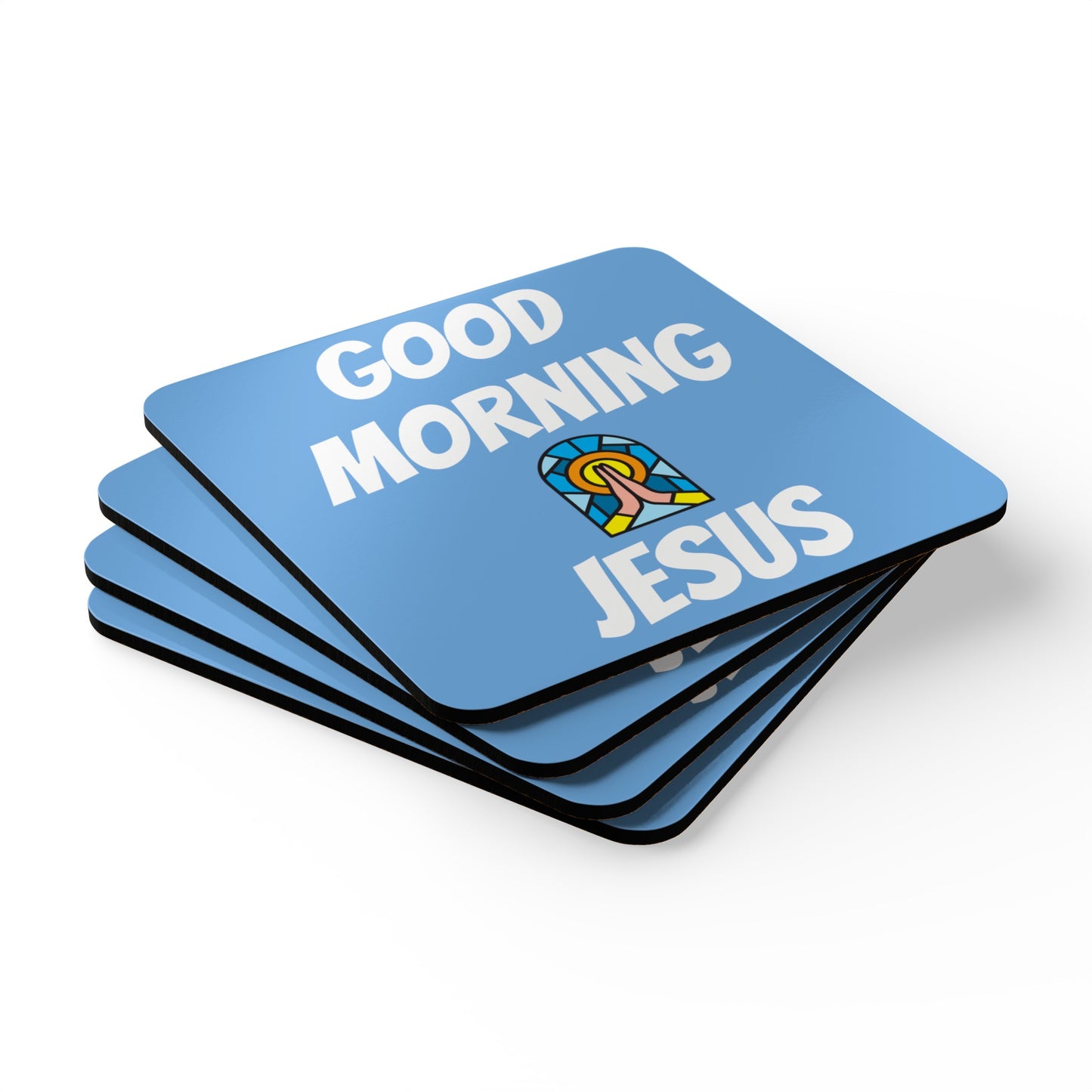 Corkwood Coaster Set - BABY BLUE