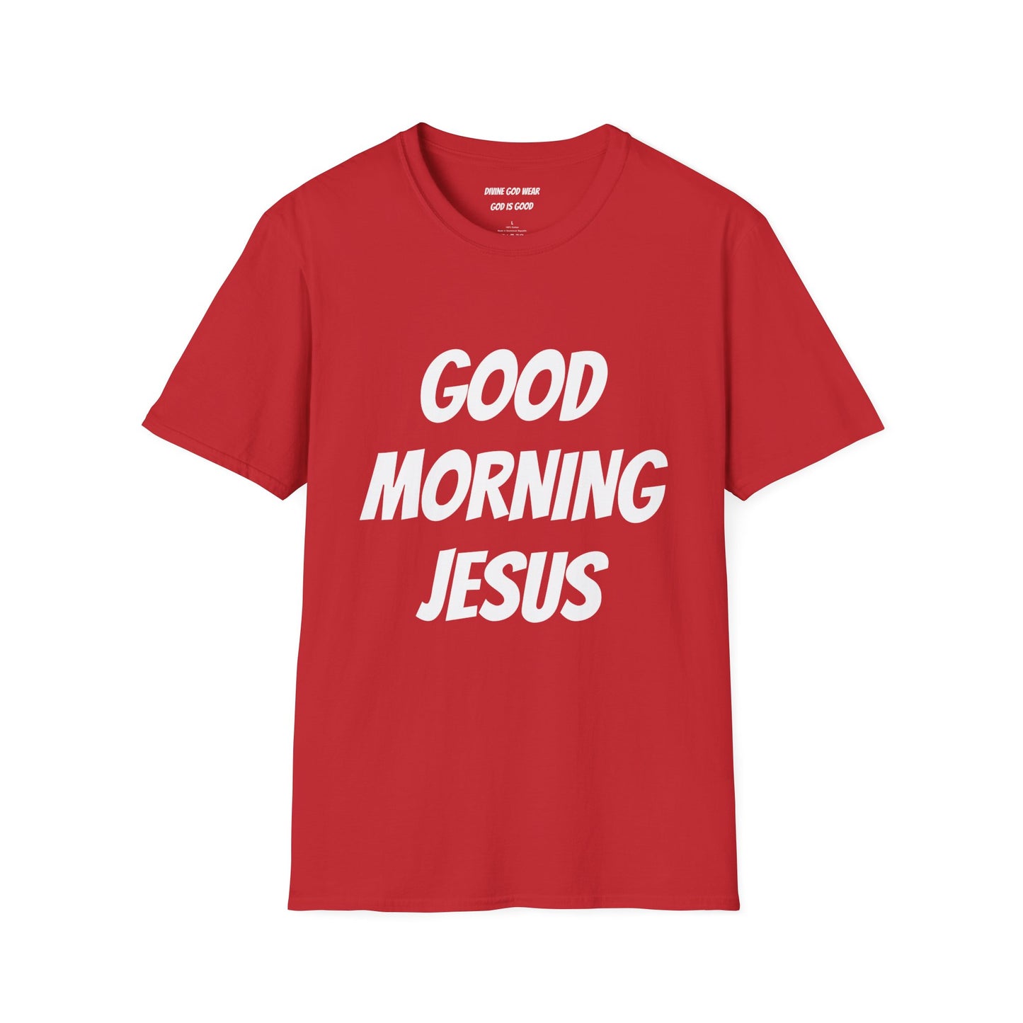 Unisex Softstyle T-Shirt - Black Writing - GOOD MORNING JESUS
