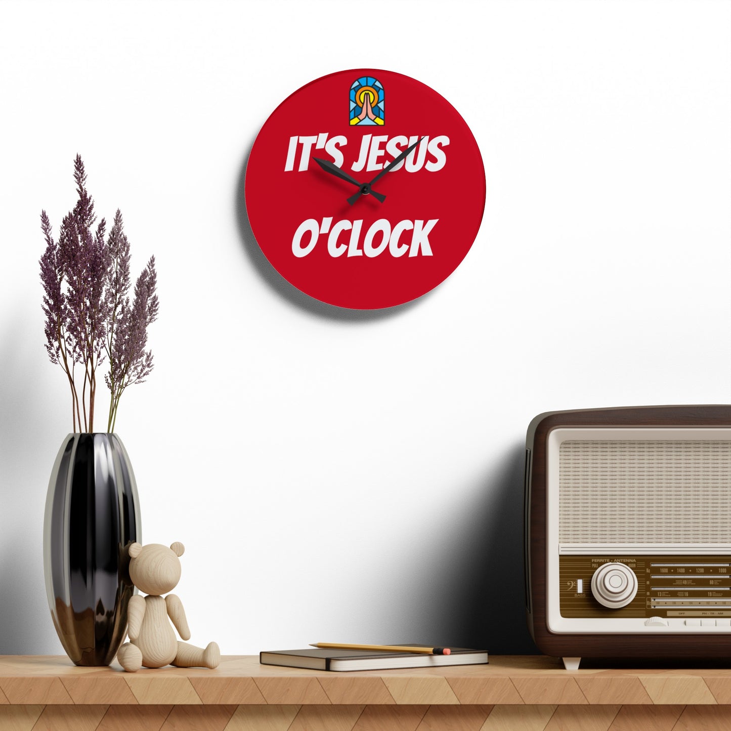 Acrylic Wall Clock - RED