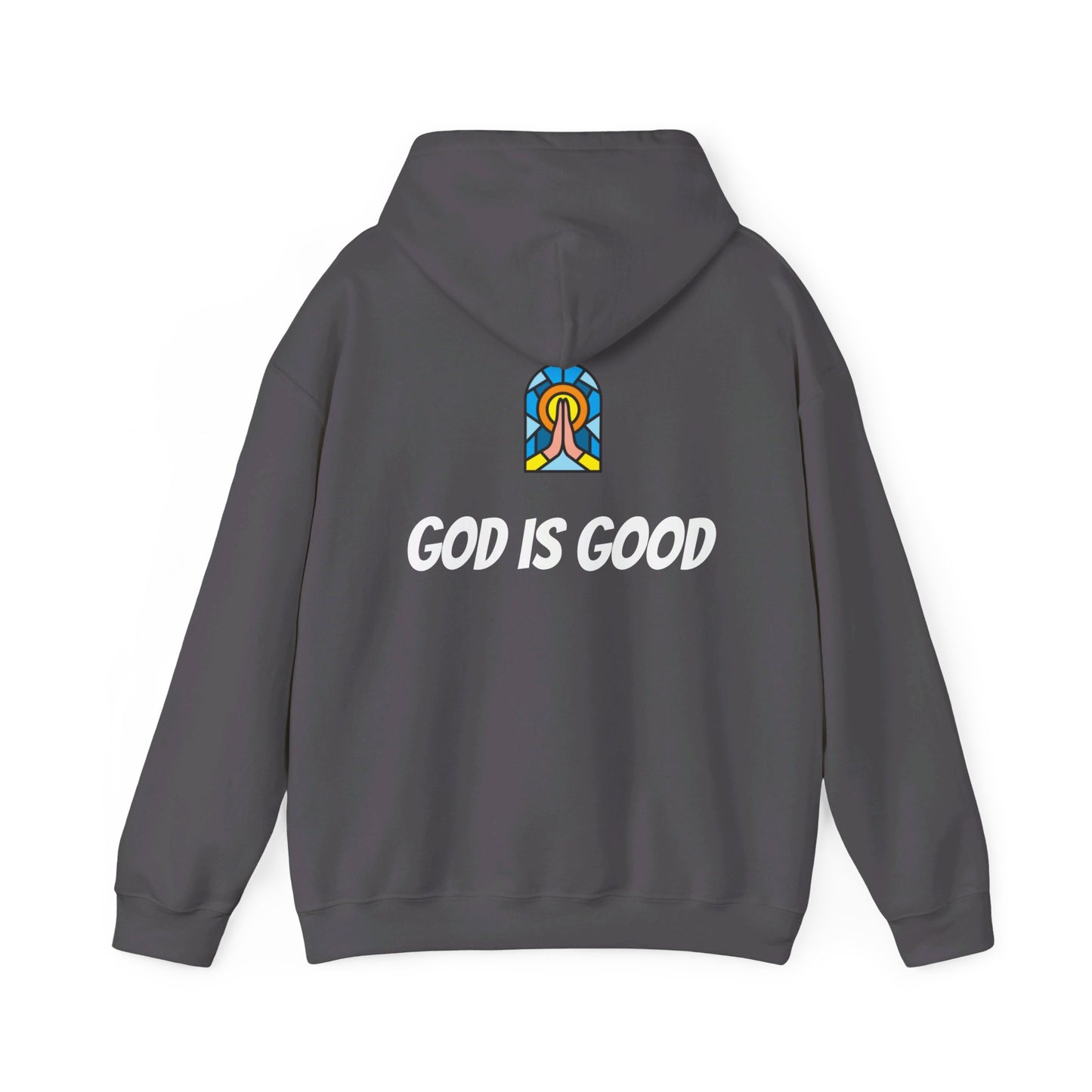 Unisex Heavy Blend™ Hooded Sweatshirt - Black Writing - GOOD MORNING JESUS