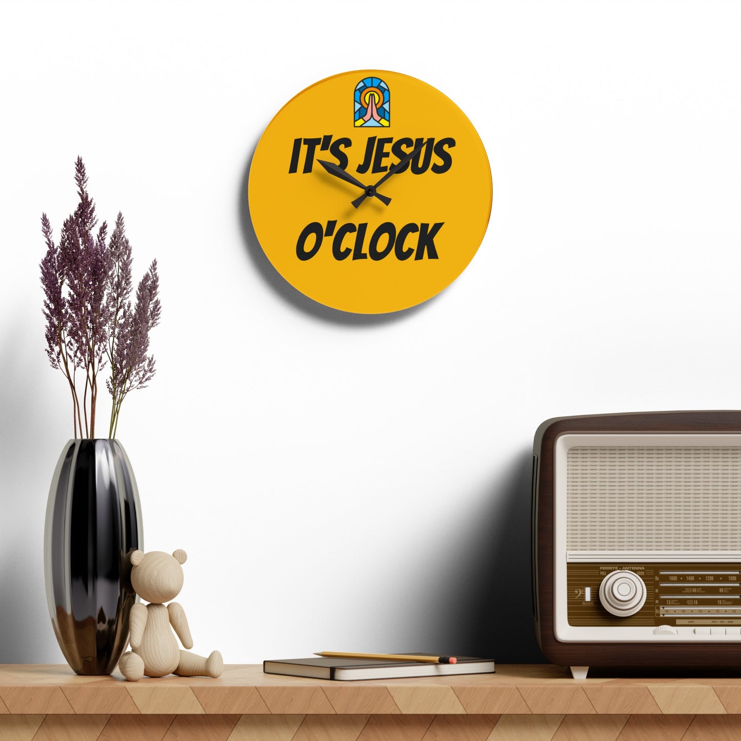 Acrylic Wall Clock - YELLOW