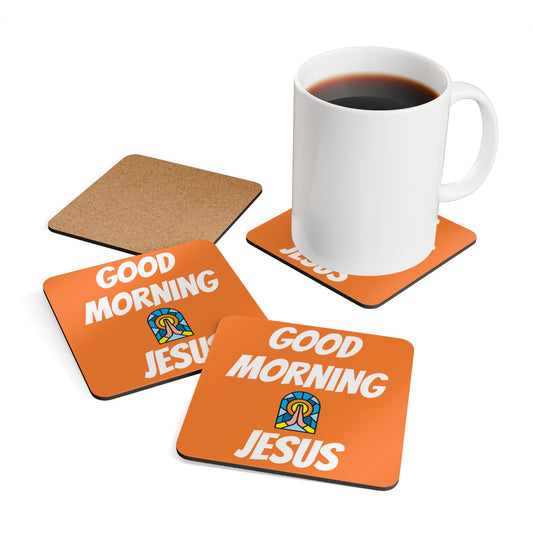 Corkwood Coaster Set - ORANGE
